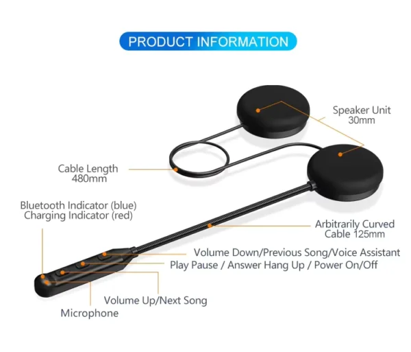 Wireless Helmet Earphone - Image 3